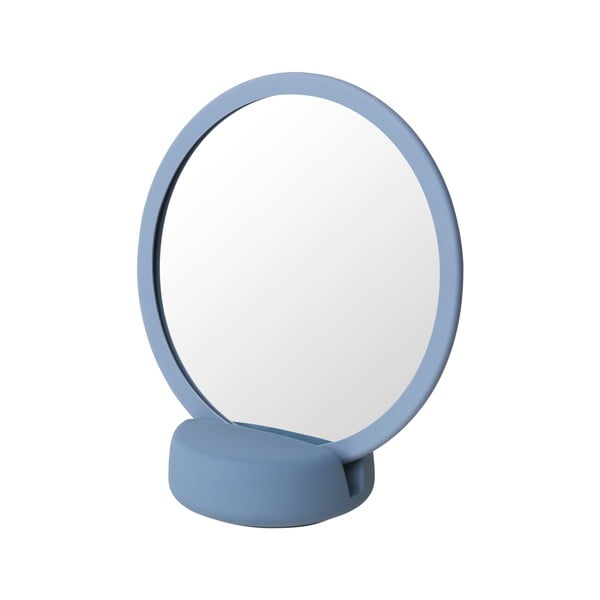 Oglindă cosmetică pentru masă Blomus, înălțime 18,5 cm, albastru