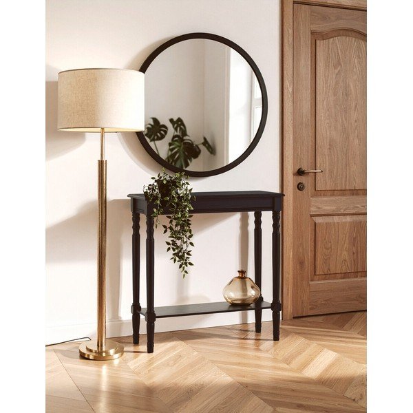 Masă consolă neagră din lemn de pin 30x80 cm Heritage – Premier Housewares-image-1