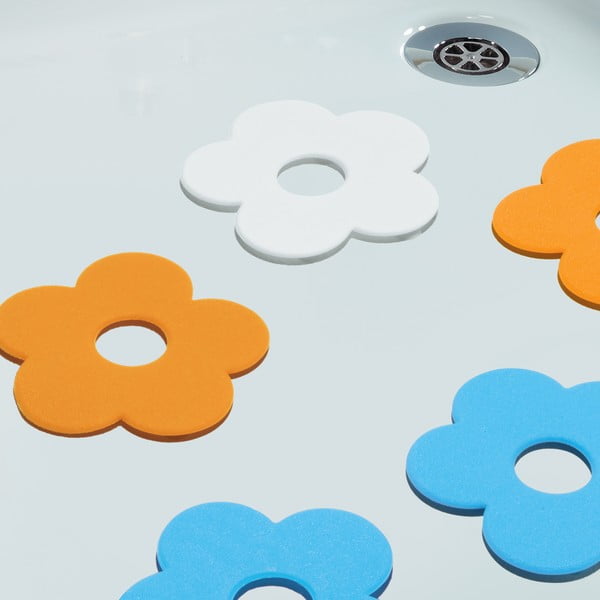 Covorașe antiderapante pentru copii pentru cadă 5 buc. 12x11,5 cm Funky – Spirella-image-1