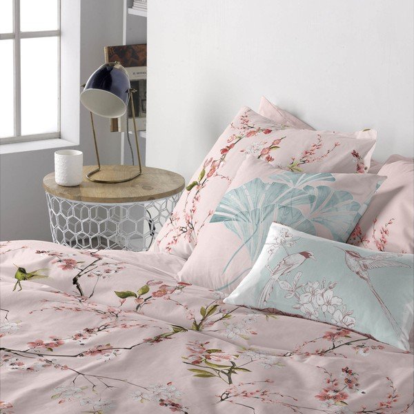 Set 2 fețe de pernă din bumbac Happy Friday Basic Chinoiserie Rose-image-1