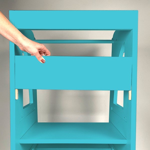 Bară turcoaz pentru partea din față a turnului de învățare Montessori - Rocket Baby-image-2