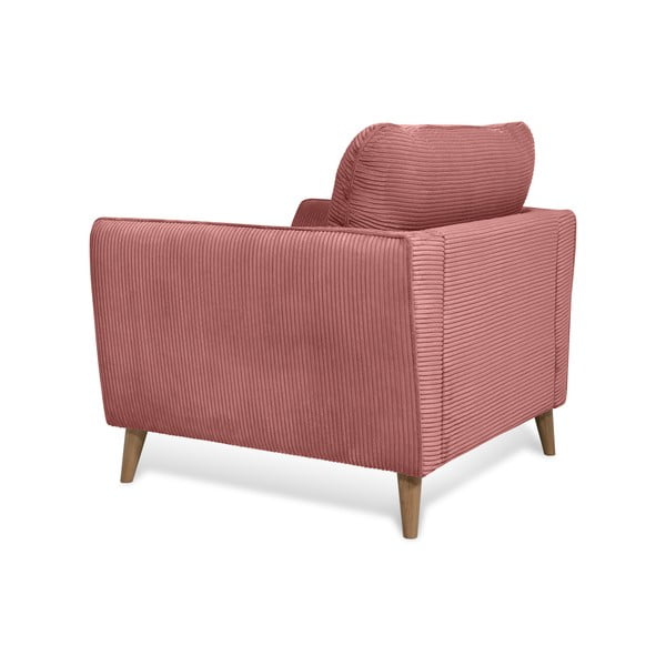 Fotoliu roz cu tapițerie din catifea reiată Paris – Scandic-image-4