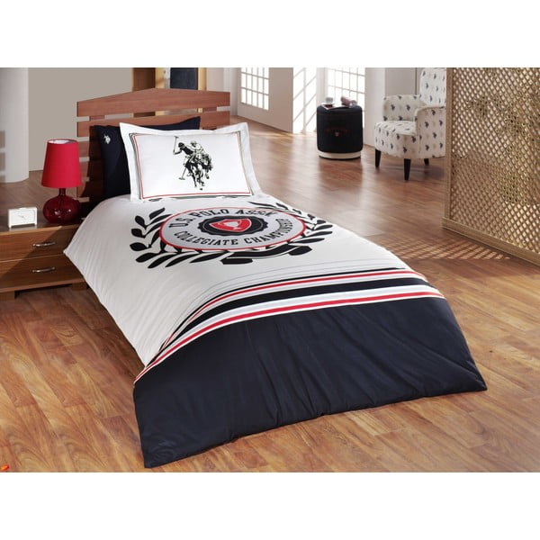 Set lenjerie de pat cu cearșaf U.S. Polo Assn. Austin, 160 x 220 cm