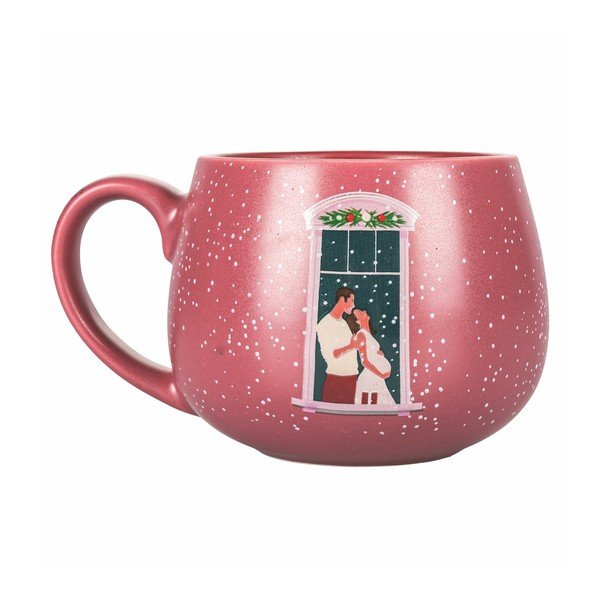 Cană roz din porțelan 400 ml Pink Xmas - VDE Tivoli 1996-image-2