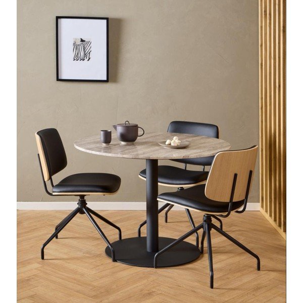 Scaun de dining negru Owen – Actona-image-1