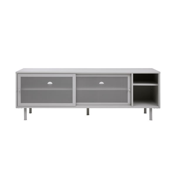 Comodă TV gri din metal 160x55x45 cm Veep – Unique Furniture