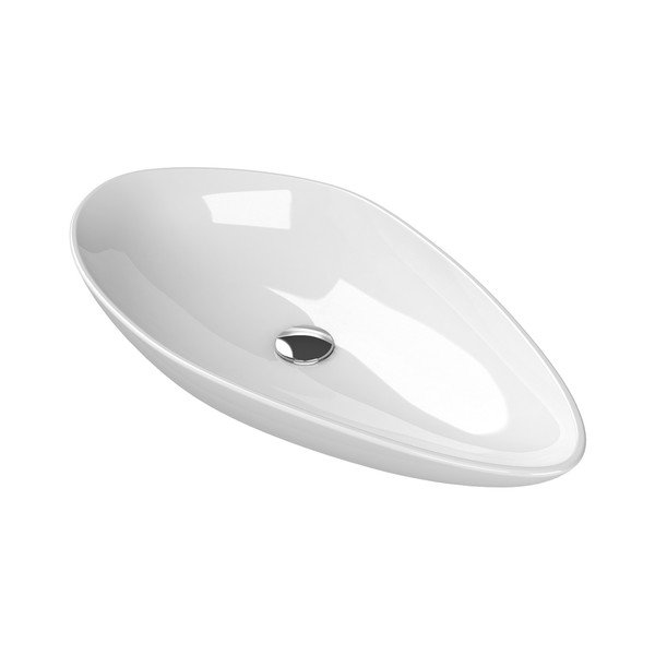 Chiuvetă albă din ceramică 74x38,5 cm Ovali – Sapho-image-2