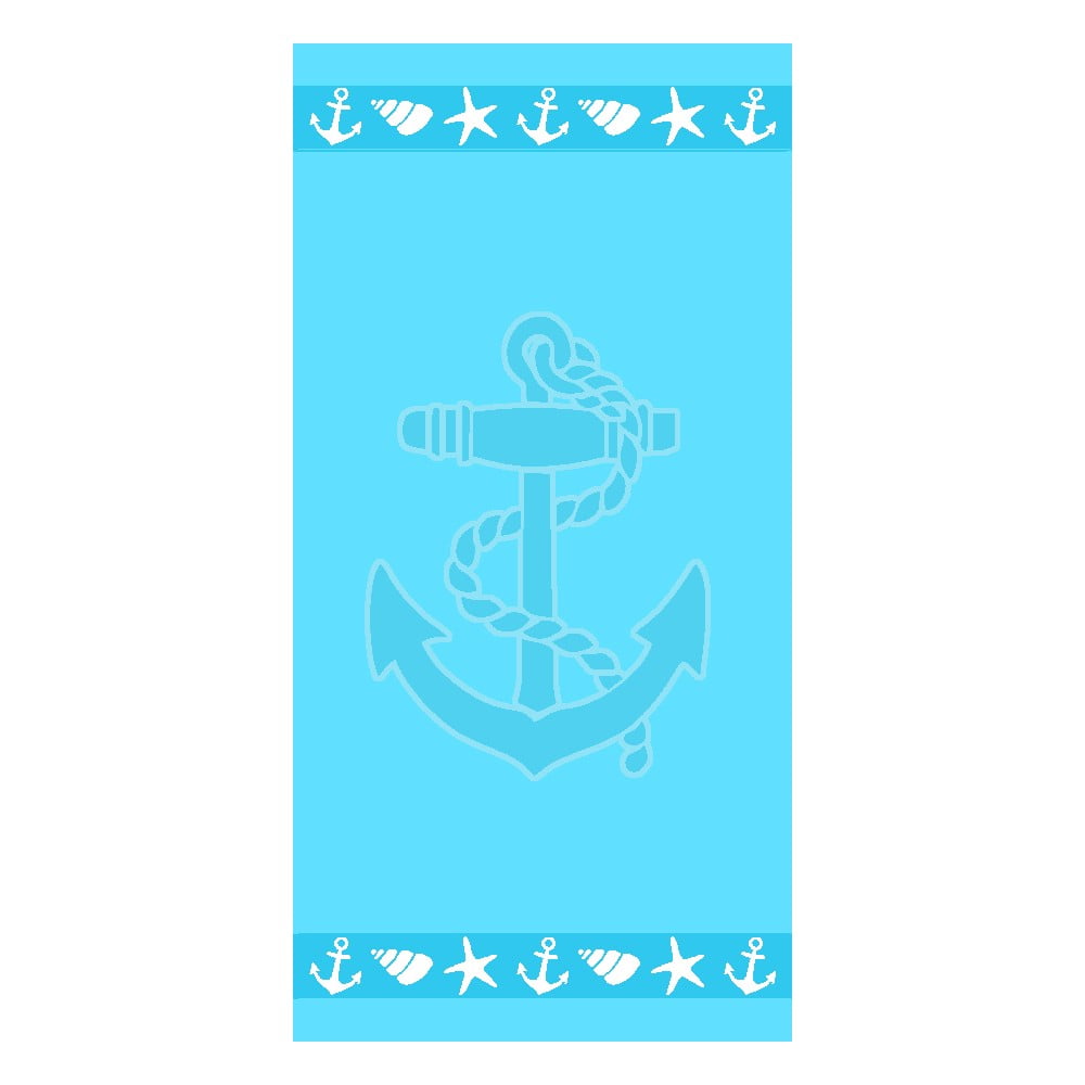 Prosop de plajă albastru din bumbac din frotir 70x140 cm Anchor – B.E.S.