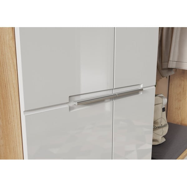 Șifonier alb / cu aspect de lemn de stejar 60x198 cm Aledo – Germania-image-1