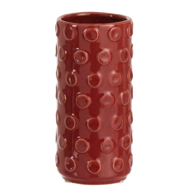 Vază din ceramică J-Line Spheres, înălțime 23 cm, roșu