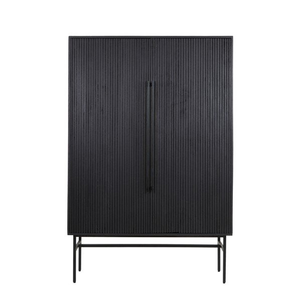 Dulap negru din lemn de mango 120x180 cm Abage – Light & Living