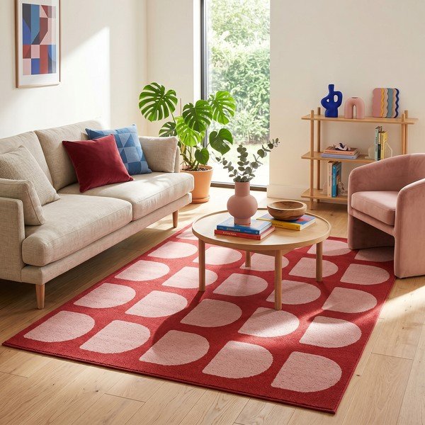 Covor roșu/roz 160x230 cm Pomegranate – ESTE-image-4