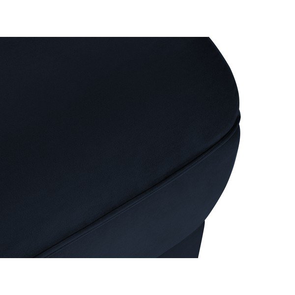 Taburet albastru închis cu tapițerie din catifea Lando – Micadoni Home-image-4