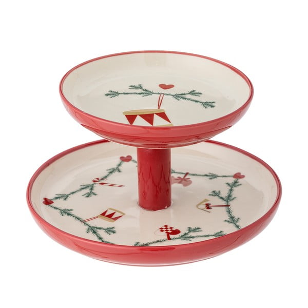 Platou etajat din gresie  cu model de Crăciun Yule – Bloomingville-image-2