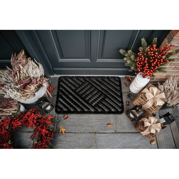 Covoraș de intrare din fibre de nucă de cocos 40x60 cm Coco Black – Hanse Home-image-1