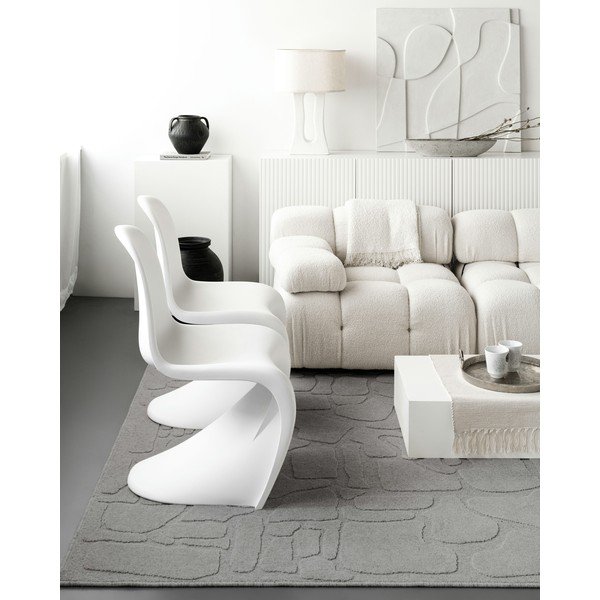 Covor gri din lână 160x230 cm Morphic Dunes – Agnella-image-3