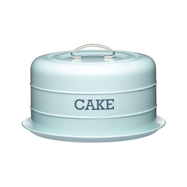 Cutie metalică pentru prăjituri Kitchen Craft Nostalgia, ⌀ 28,5 cm, albastru