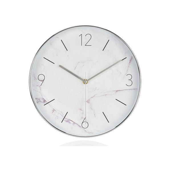Ceas din marumură Andrea House Marble, 30 cm, alb