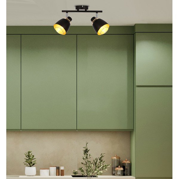 Plafonieră neagră cu abajur din metal 41.5x10 cm Aleksandria – Candellux Lighting-image-1