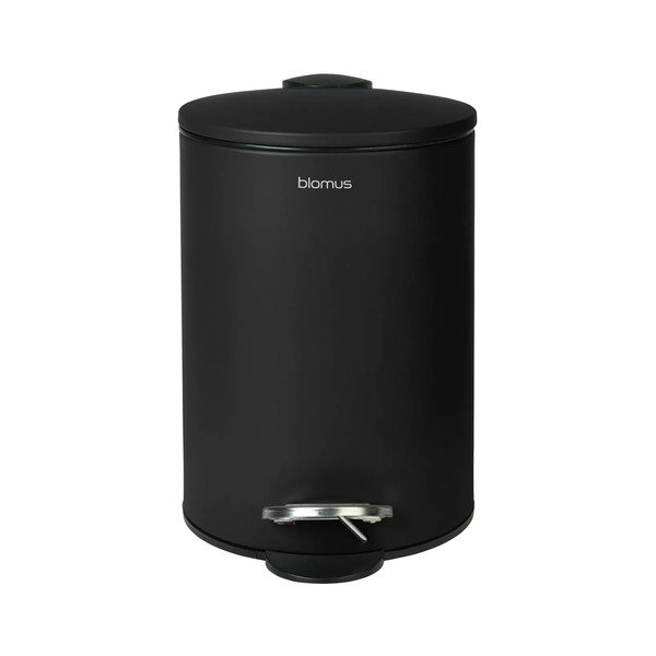 Coș de gunoi negru cu pedală din oțel 3 l Tubo – Blomus