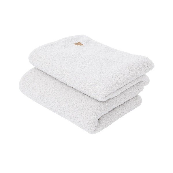 Pătură pentru copii albă din sherpa 100x77 cm – Meowbaby-image-2