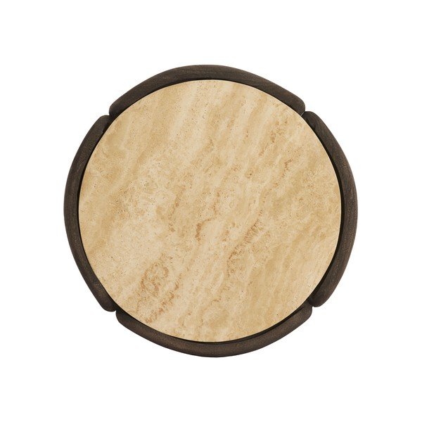 Măsuță auxiliară rotundă cu blat din piatră ø 45 cm Ali – Light & Living-image-3