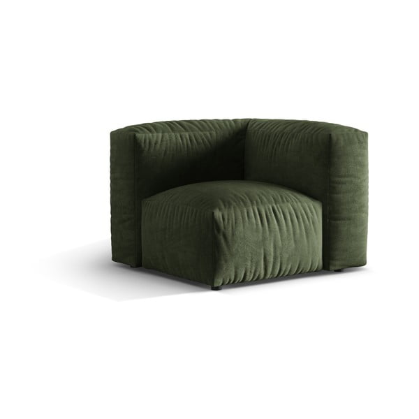 Modul pentru canapea modulară verde cu tapițerie din catifea (cu colț variabil) Martina – Micadoni -image-1