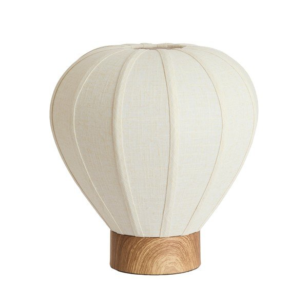 Veioză crem din metal cu abajur textil (înălțime 36 cm) Kyzo – Light & Living