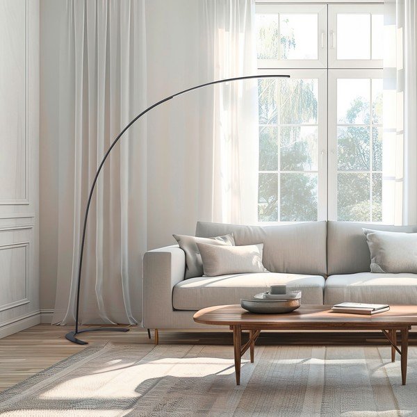 Lampadar maro închis LED cu intensitate reglabilă (înălțime 210 cm) Shanghai – Trio-image-1