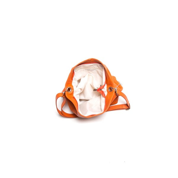 Geantă din piele Luisa Vannini Gilliana, portocaliu-image-3