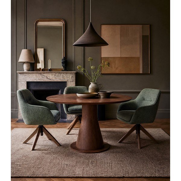 Set de scaune de sufragerie verde 2 buc. tapițat Avola – Unique Furniture-image-3