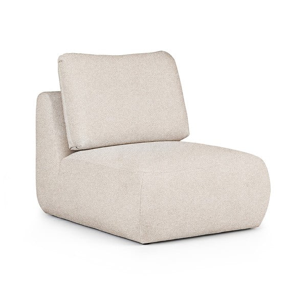 Fotoliu crem cu tapițerie din țesătură bouclé Mirel – Rodier-image-2