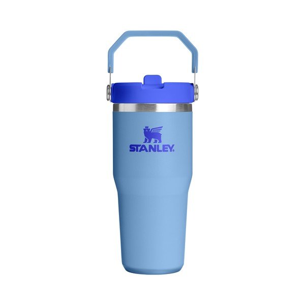 Termos albastru din oțel inoxidabil 410 ml IceFlow™ Flip Straw 2.0 Tumbler Blue Sky – Stanley