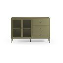 Comodă verde din metal 140x90x40 cm Fayna – Marckeric