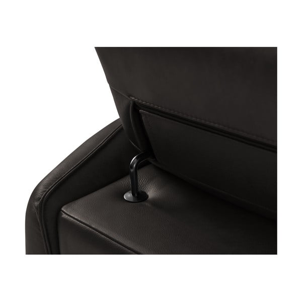 Canapea neagră cu tapițerie din piele 103 cm Hubble – Windsor & Co Sofas-image-1