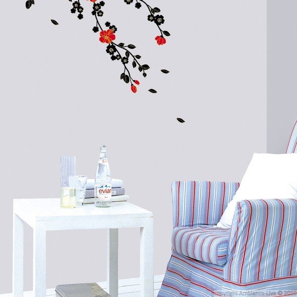 Autocolant Fanastick Red Tree and Flowers-image-2