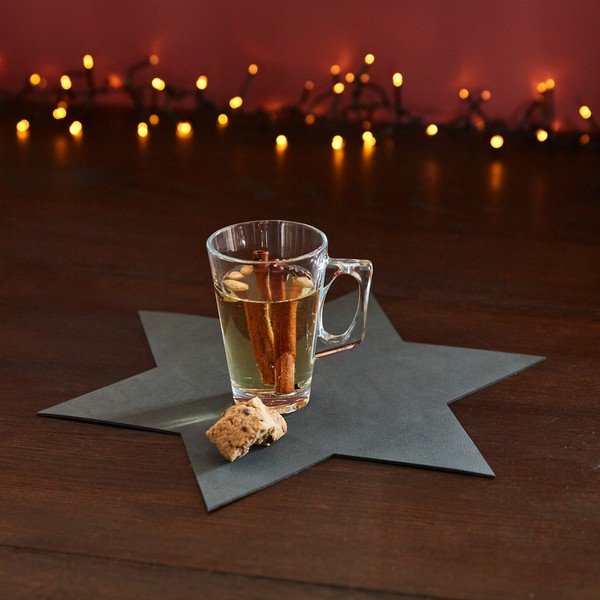 Suport pentru farfurii din piele ecologică 34,5x34,5 cm Star Nupo – LIND DNA-image-1