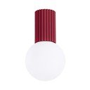 Plafonieră burgundy cu abajur din sticlă ø 12 cm Orbital – Sollux