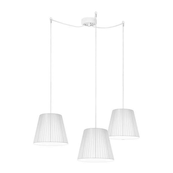 Lampă de tavan triplă Bulb Attack Dos Plisado, ⌀ 24 cm, alb