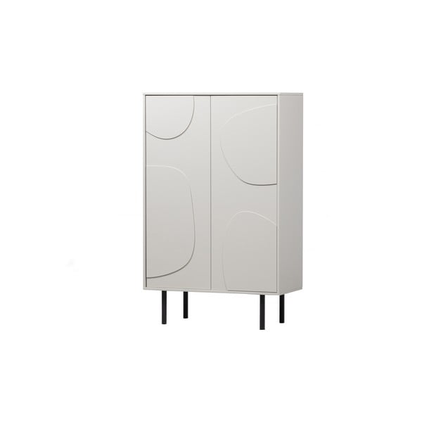 Dulap gri deschis din lemn de pin 85x135 cm Cadiz – WOOOD-image-3