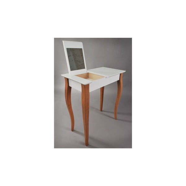 Măsuță de toaletă cu oglindă Ragaba Dressing Table, lungime 85 cm, alb-image-4