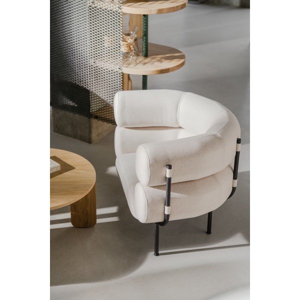 Fotoliu bej cu tapițerie din lână Ubi – noo.ma-image-3