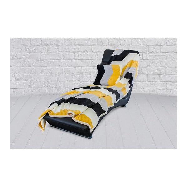Pătură, galben, Domarex Ziggy, 200x220 cm