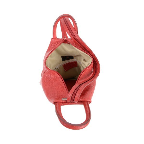 Rucsac din piele Carla Ferreri Emilia, roșu-image-4