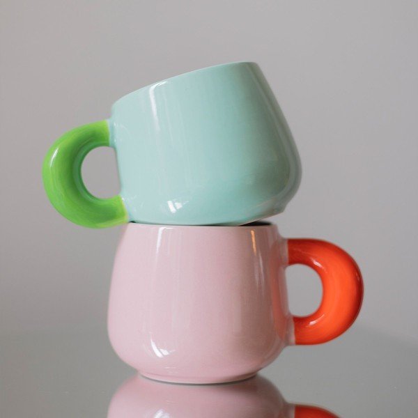 Cană roz new bone china 470 ml Coco – ONA-image-4