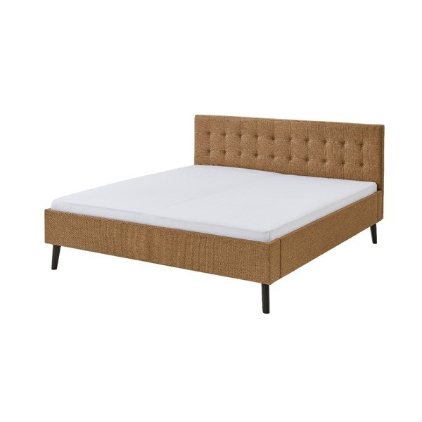 Pat matrimonial maro tapițat fără somieră 180x200 cm Empire – Meise Möbel