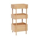 Masă consolă în culoare naturală din lemn de stejar 34x43 cm Stack – Hübsch