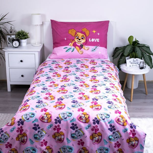 Lenjerie de pat pentru copii din microfibră pentru pat de o persoană 140x200 cm Paw Patrol  – Jerry Fabrics-image-2