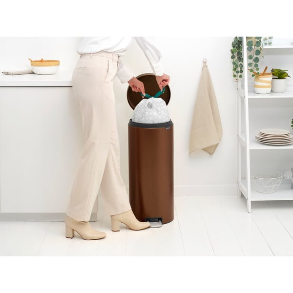 Coș de gunoi bronz cu pedală din oțel 30 l NewIcon – Brabantia-image-4