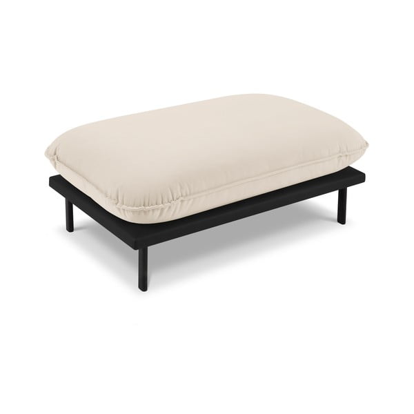 Taburet bej cu tapițerie din catifea Auguste – Interieurs 86-image-3